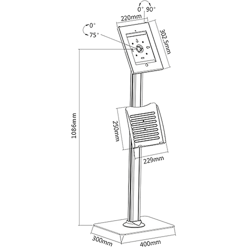 Maclean Stalak za tablet, držač za brošure, Anti-theft - MC-724 slika 6