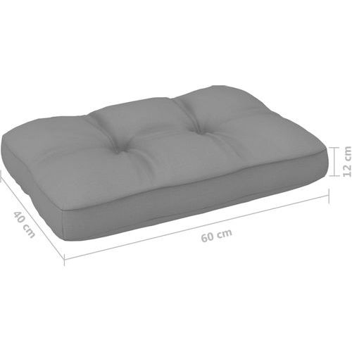 Jastuk za sofu od paleta sivi 60 x 40 x 10 cm * Bez originalne ambalaže/Mogući znakovi stajanja slika 3
