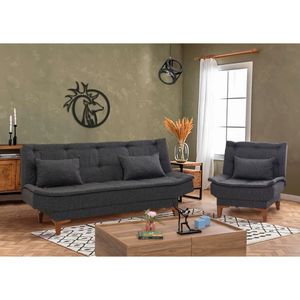 Santo-TKM01-1053 Antracit Sofa-Krevet Set