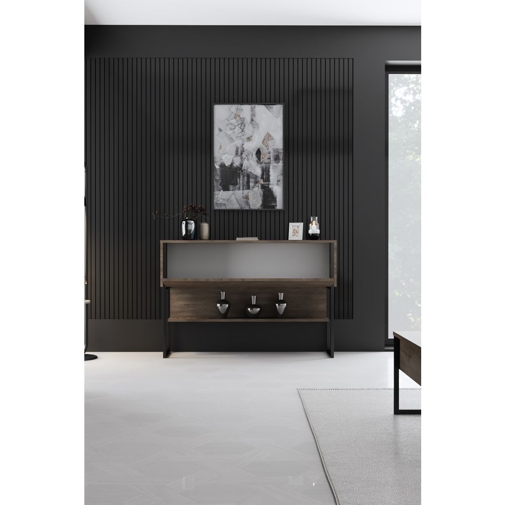 Komoda Luxe - boje orahovine i crna slika 4