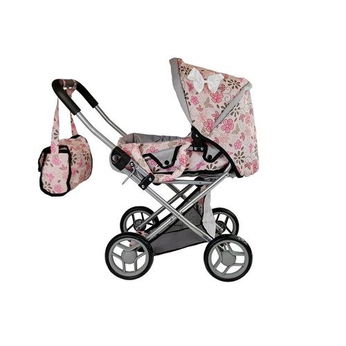 Kolica i torba za Alice Doll Pink Floral  slika 5