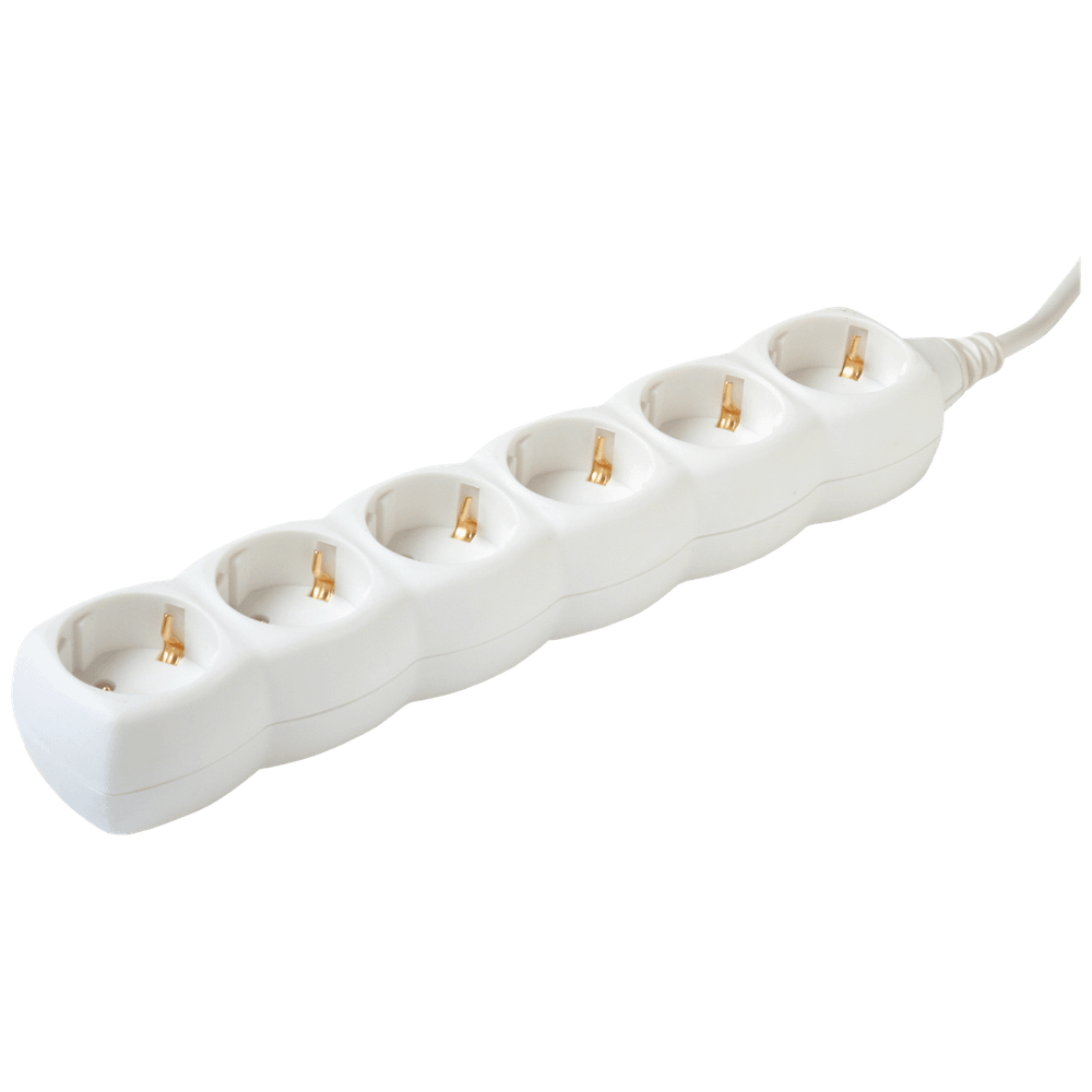 home Produžni kabl, 6 utičnica, 1.0mm², 1,5 met, bijeli - NV 6/WH slika 1