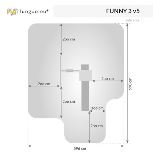 Fungoo set FUNNY 3 s pješčanikom i ljuljačkom - drveno dječje igralište slika 4