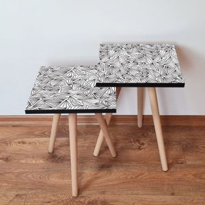 Nesting stolovi 2Shp229 - (2 komada) - boje: bijela, crna