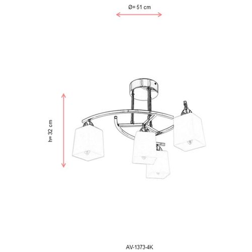 Luster AV-1373-4K Chrome sa LED tehnologijom slika 3