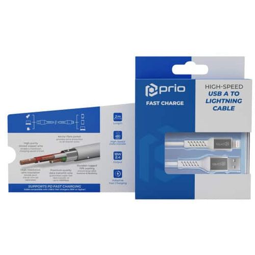 PRIO Charge &amp; Sync USB A na Lightning kabel MFi certificiran 120 cm bijele boje slika 2