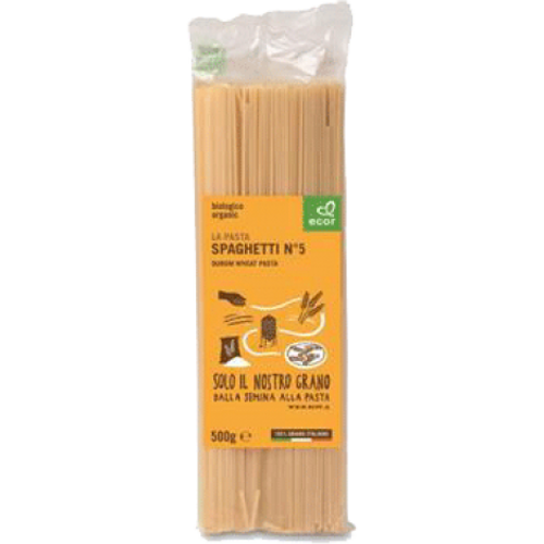 ECOR Tjestenina špageti n.5 od durum pšenice BIO 500g slika 1