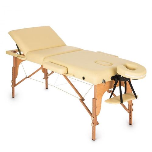 KLARFIT Mt 500 stol za masažu, Bež slika 1