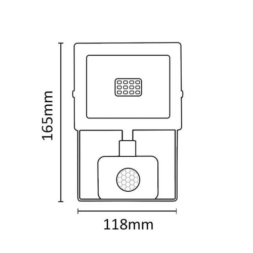 Asalite LED reflektor bijeli Slim 10W 4500K (900 lumena) + senzor slika 2