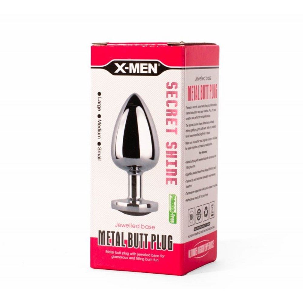 Secret Shine Red Heart analni čep 9,5 cm X-MEN slika 6