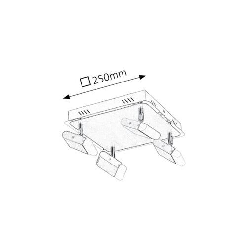 Rabalux Marcus plafonjera spot LED 4x5W slika 4