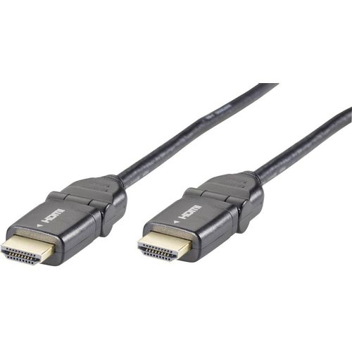 SpeaKa Professional HDMI priključni kabel HDMI A utikač, HDMI A utikač 5.00 m crna SP-7870016 audio povratni kanal (arc), pozlaćeni kontakti HDMI kabel slika 4