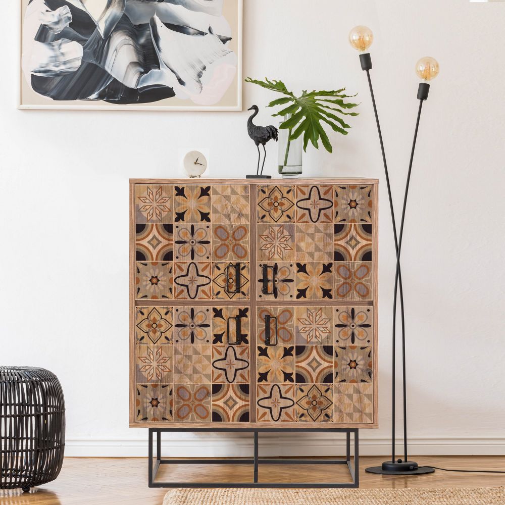 Quantum Solo - Retro Atlantic Pine Black Višenamjenski Kabinet slika 1