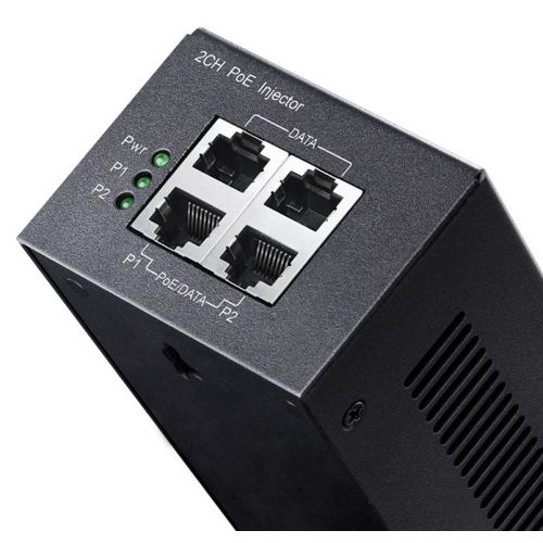 Cudy POE220 2x 30W Gigabit PoE+/PoE Injector, 802.3at/802.3af Standard, Data Power 100 Meters, Metal slika 2