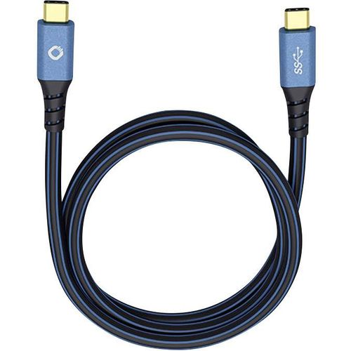 USB 3.0  [1x muški konektor USB-C® - 1x muški konektor USB-C®] 0.50 m plava boja pozlaćeni kontakti Oehlbach USB Plus CC slika 3