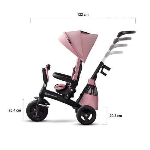 Kinderkraft Tricikl EASYTWIST roza slika 15