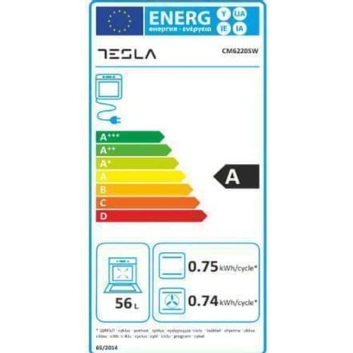 Tesla CM6220SW Kombinovani šporet, Ventilatorska rerna, Širina 60 cm, Bela boja slika 2