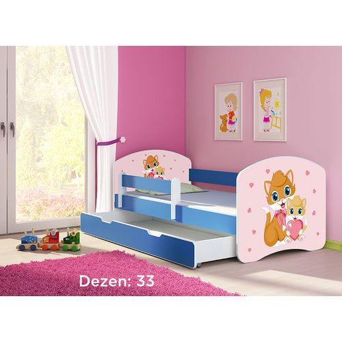 Deciji krevet ACMA II 180x80 F + dusek 6 cm BLUE33 slika 1