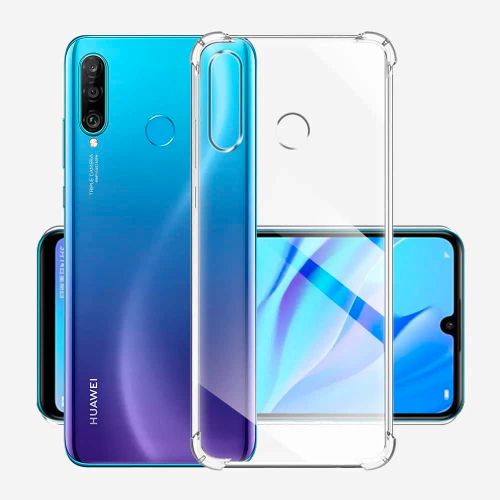 Techsuit Shockproof Clear Silicone prozirna maskica otporna na udarce za Huawei P30 Lite / P30 Lite New Edition slika 4