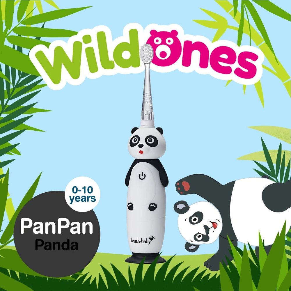 Brush-Baby Dječija punjiva električna četkica WildOnes - Panda slika 3
