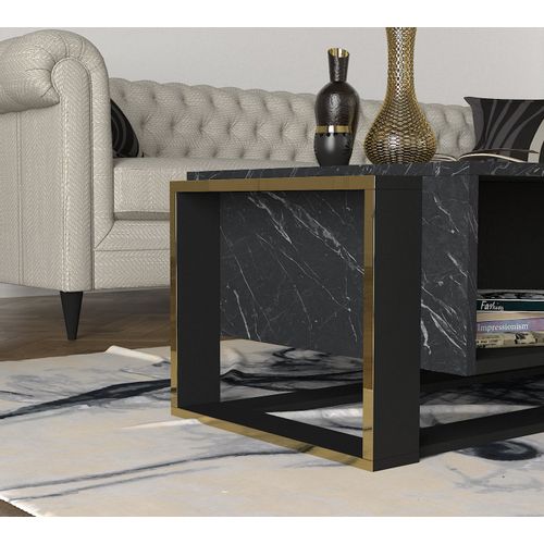 Hanah Home Bianco Black Gold Sto za kafu slika 3