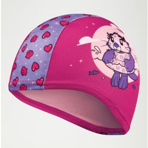 Speedo Dječija kapa za plivanje. PRINTED POLYESTER CAP IU Pink/Purple