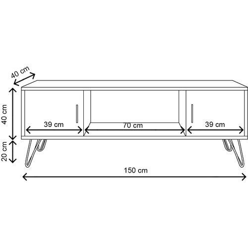 Seyhan - L3018 Oak TV Stand slika 5