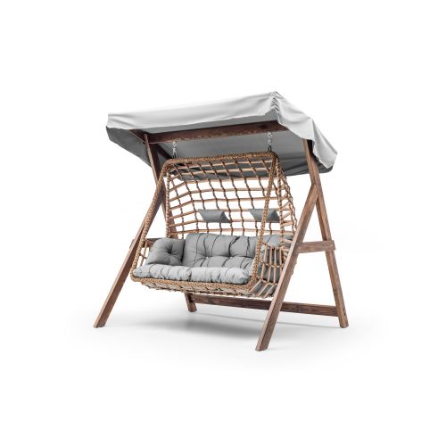 Girne - Grey Grey Garden Double Swing Chair slika 1