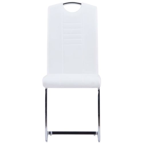 Konzolne blagovaonske stolice od umjetne kože 2 kom bijele slika 3