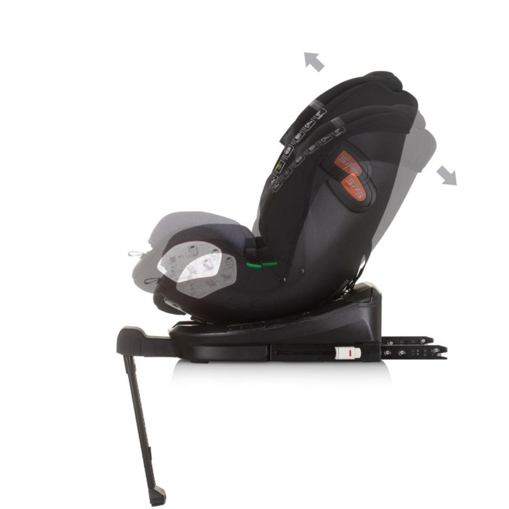 Chipolino Autosjedalica Tourino i-Size 360º 40-150cm Isofix Stktrn02401ob, Obsidian slika 8