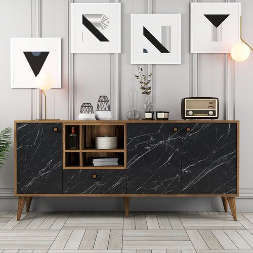 Woody Fashion Konzola, Napoli - Black Marble slika 1