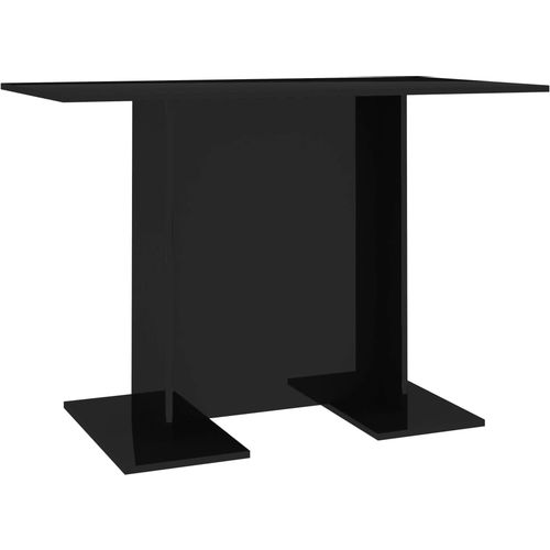 Blagovaonski stol visoki sjaj crni 110 x 60 x 75 cm od iverice slika 13