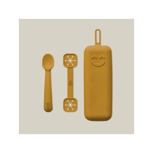 Interbaby set silikonskog pribora za jelo Earth Ocher