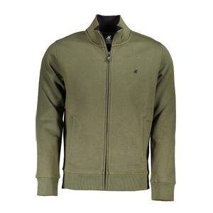 US GRAND POLO MEN'S GREEN ZIP SWEATSHIRT