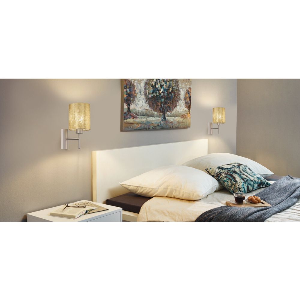 Eglo Viserbella zidna lampa, E27, promjer 195 mm, šampanjac/zlatna slika 2