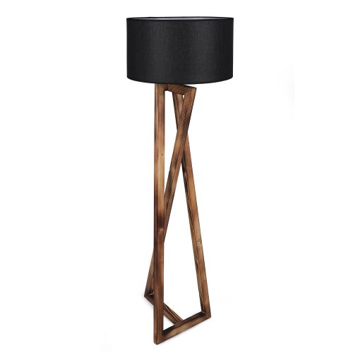 Maçka Yanık Ahşap Lambader Silindir Hasır Siyah Abajurlu Brown
Black Floor Lamp slika 5