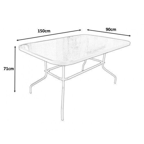 Vrtni stol - Kaljeno staklo slika 2