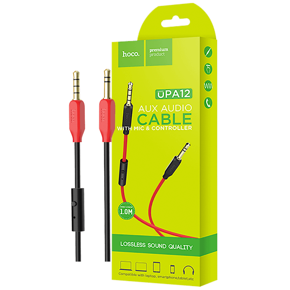 hoco. Audio kabl 3.5 mm sa mikrofonom, dužina 1.0 metar - UPA12 AUX MIC slika 1