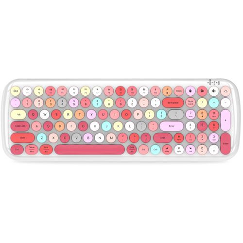 MOFII BT WL RETRO tastatura u PINK/BELOJ boji slika 3