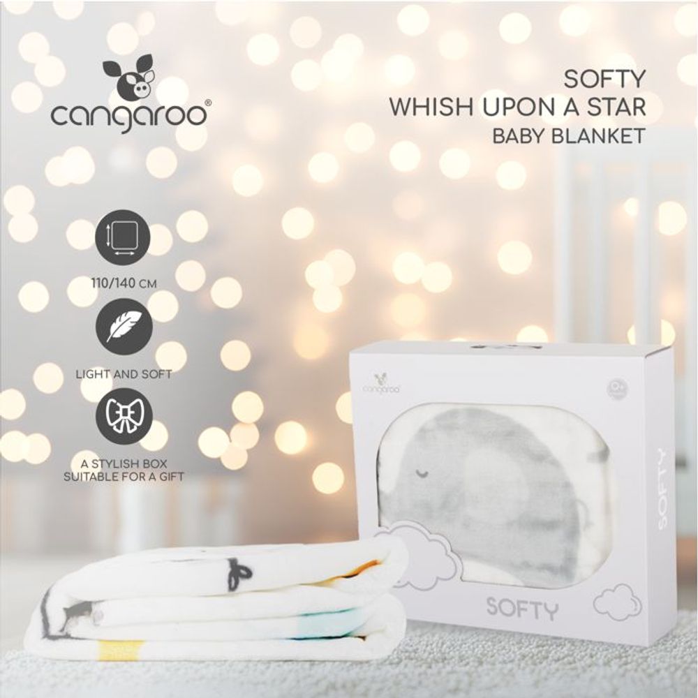 Cangaroo Dekica za bebe Softy Wish Upon A Star 110x140cm slika 3