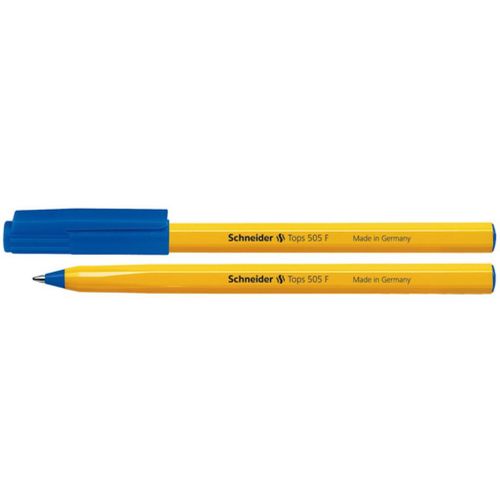 Kemijska olovka Schneider, Tops 505 F, žuta / plava slika 1