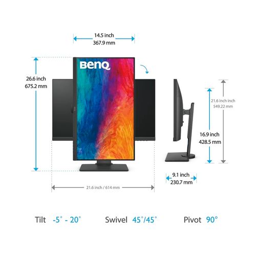 BENQ 27 inča PD2705Q QHD IPS LED Dizajnerski monitor slika 8