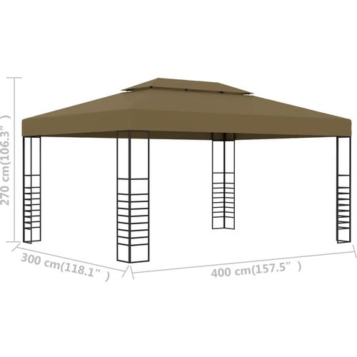 Sjenica 3 x 4 m smeđe-siva 180 g/m² slika 16