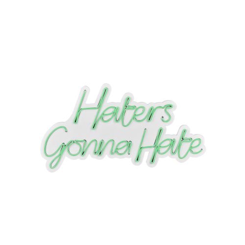 Wallity Ukrasna plastična LED rasvjeta, Haters Gonna Hate - Green slika 6