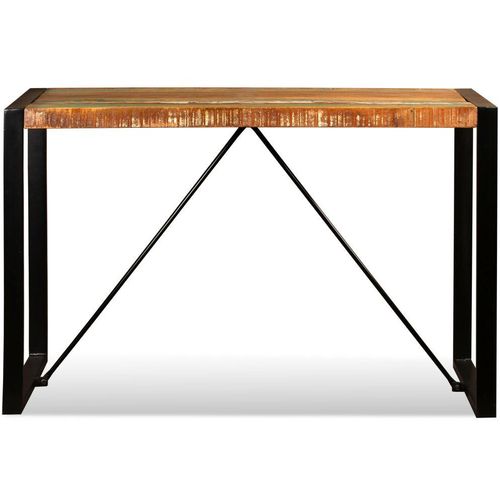 Blagovaonski stol od masivnog obnovljenog drva 120 cm slika 5