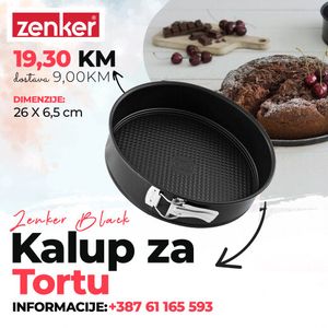 Zenker Kalup za tortu 26x6.5 cm Black
