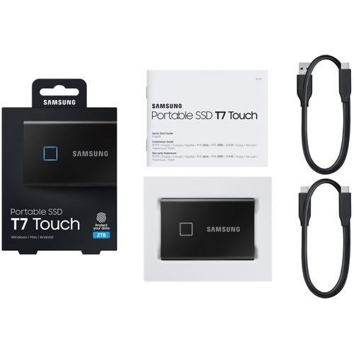 SAMSUNG Portable T7 Touch 2TB crni eksterni SSD MU-PC2T0K slika 3