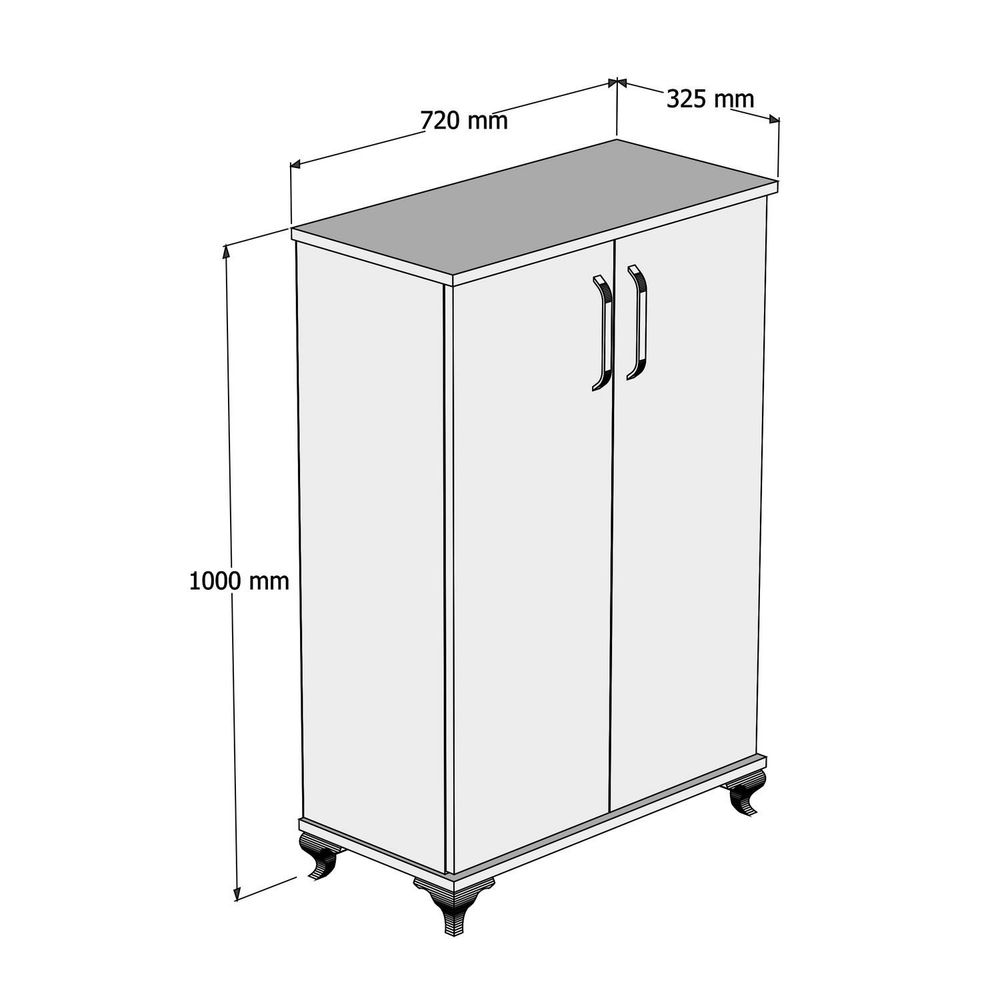 Asta - Walnut, White Walnut
White Shoe Cabinet slika 5