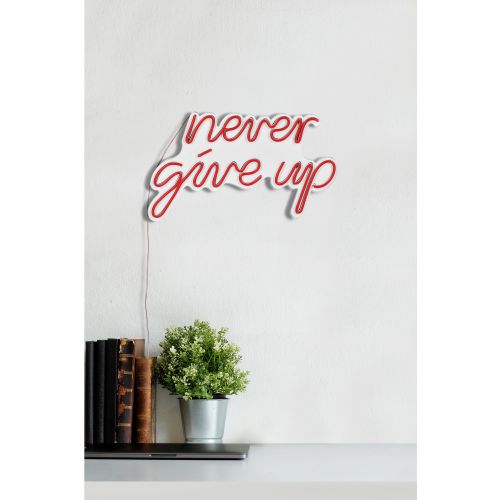 Wallity Never Give Up - Crvena dekorativna plastična LED rasveta slika 4