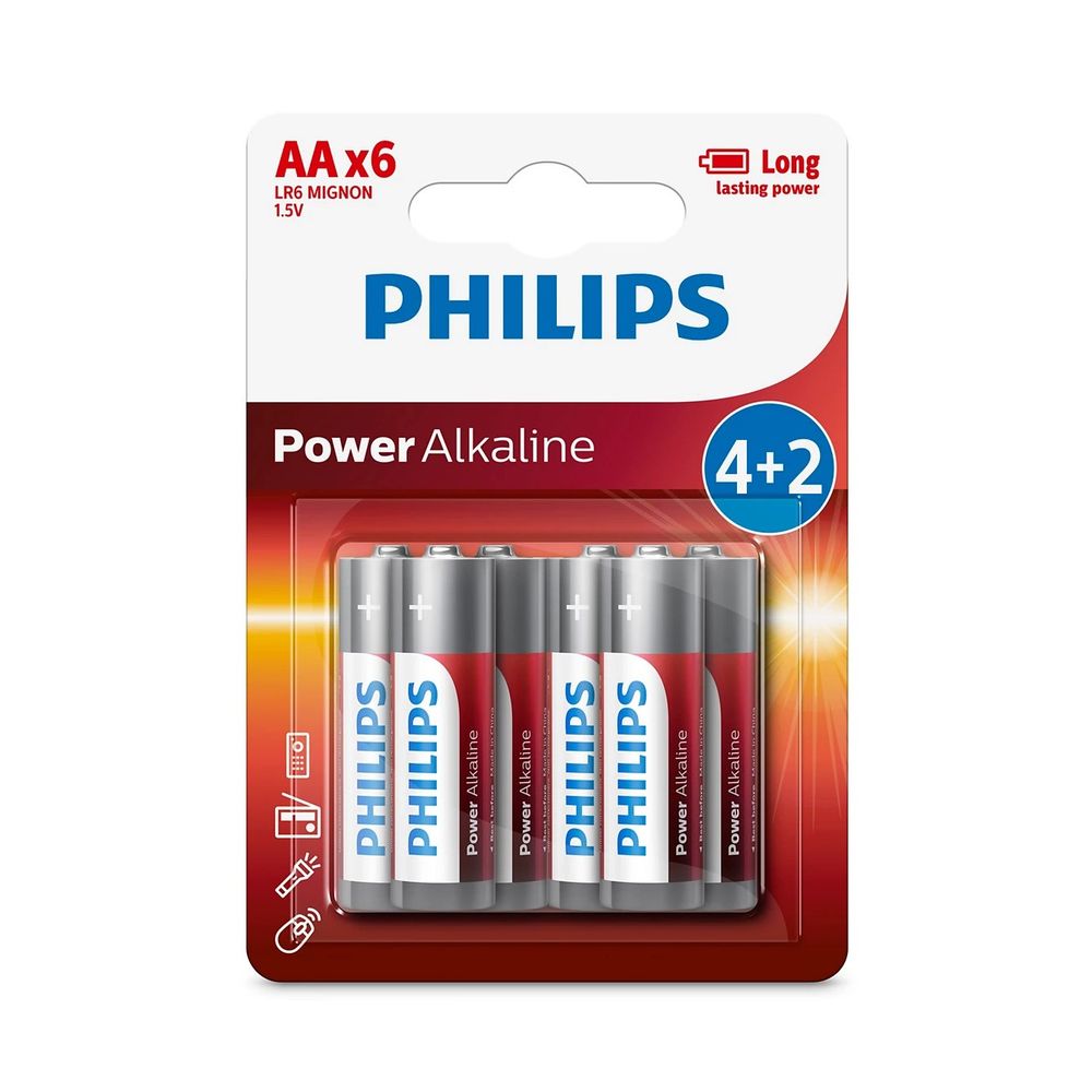 Philips baterije AAA, 4+2 komada LR6P6BP/00 slika 1